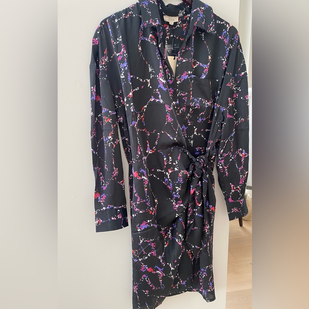 Elan Black Wrap Dress In Size Large NWT